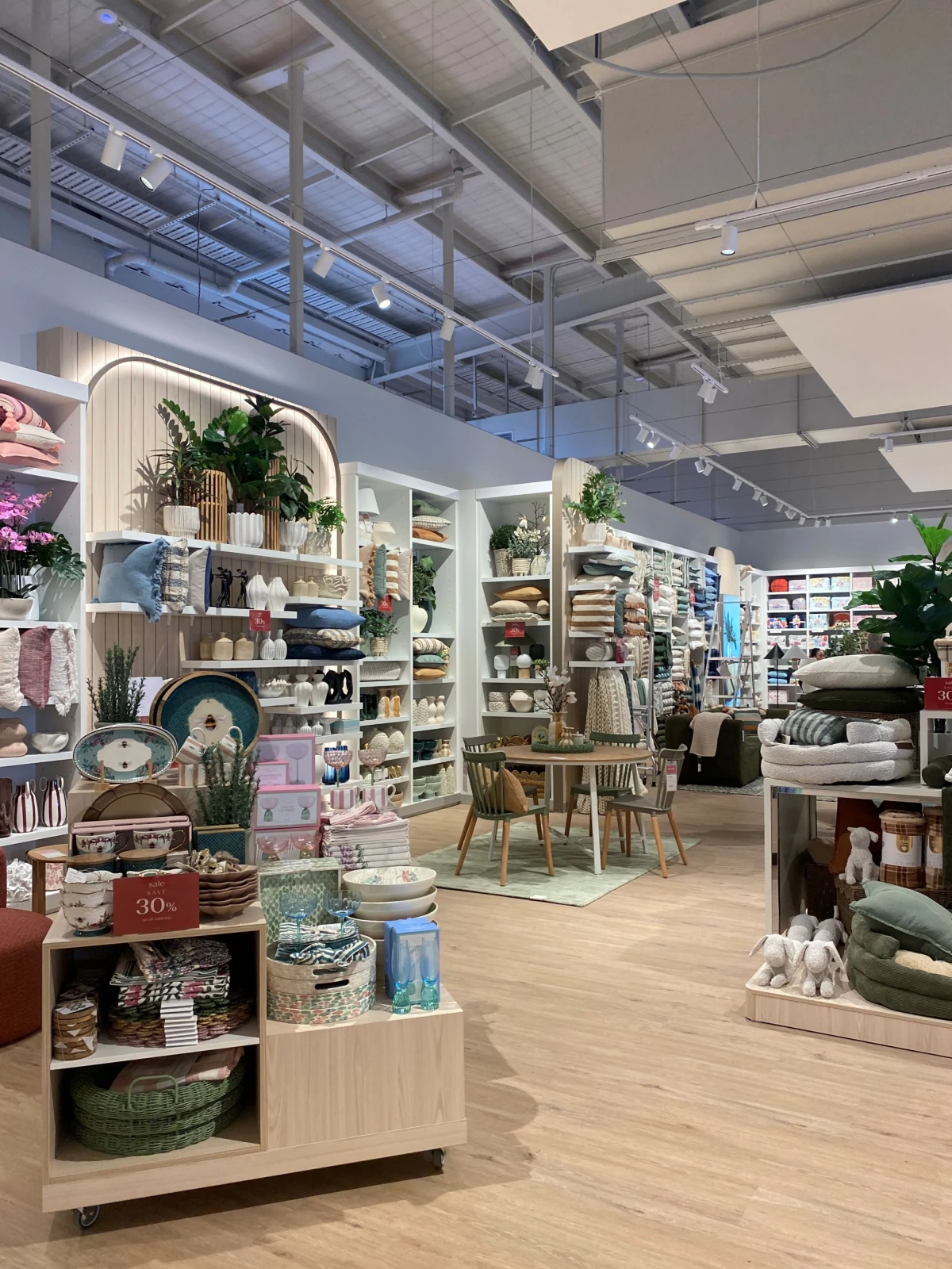 Internal view of Adairs Tower Junction store